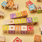 SainSmart Jr. Wooden Alphabet Blocks 1.73 Inch  30Pcs Building Blocks Including Letters  Numbers and Animals  Montessori Wooden Blocks for Preschool Toddlers