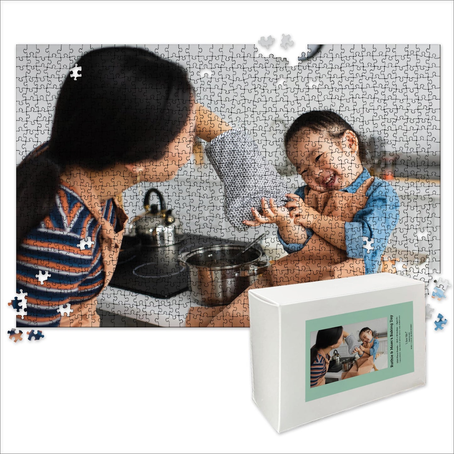 Photo Personalized Puzzle for Mothers Day | 1000 Piece, Custom Jigsaw Puzzle (Horizontal/Landscape) | 30 x 20 | I See Me!