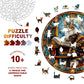 Wooden Puzzles for mature-themeds - Challenging Maine Cat Library mature-themed Puzzle  Unique Animal Shaped Wooden Jigsaw Puzzles for mature-themeds  Creative Gifts Family Games 13.4 * 13.4in 300pcs
