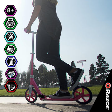 Razor A5 LUX Kick Scooter - Pink - 38.6 Inch - Lightweight & Durable - Model 13013262