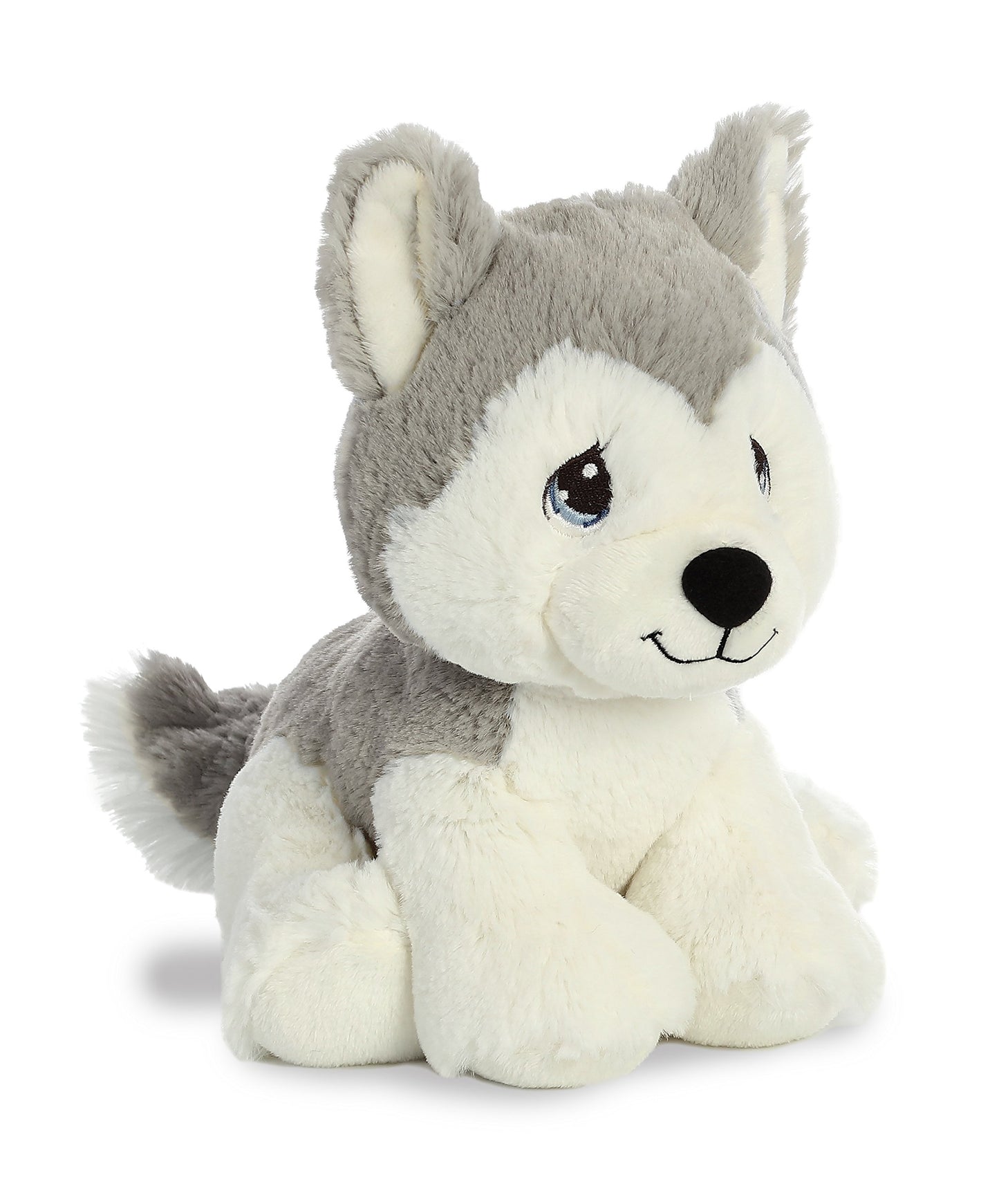 Aurora    Inspirational Precious Moments    Malakai Wolf Stuffed Animal - Cherished Memories - Enduring Comfort - Gray 8.5 Inche