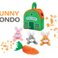 Etna 5-Piece Bunny Condo Play Set with Sounds - Stuffed Rabbit Carrier and Tiny Plush Bunnies for Imaginative Play