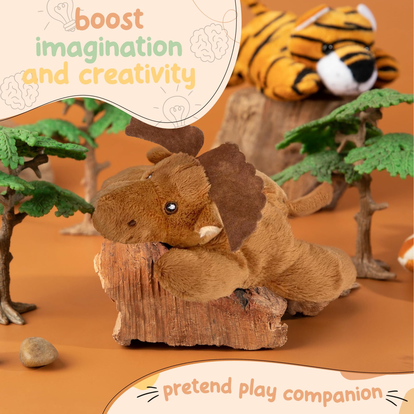 Forest & Twelfth Stuffed Animal, Single Mini Stuffed Animal Plush Toy For Kids, Amphibian Party Favors And Goody Bags, Classroom