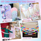 DIY Giant Friendship Bracelet Birthday Party Banner Kits with 100 Ocean Balls in My Birthday Era Banner Famous Singer Banner Dec
