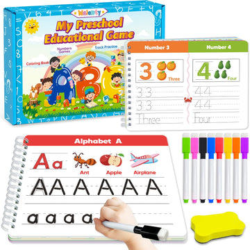 Walenty Preschool Learning Activities Kindergarten Workbooks, Toddler Busy Book Handwriting Practice Activity, Tracing Book For