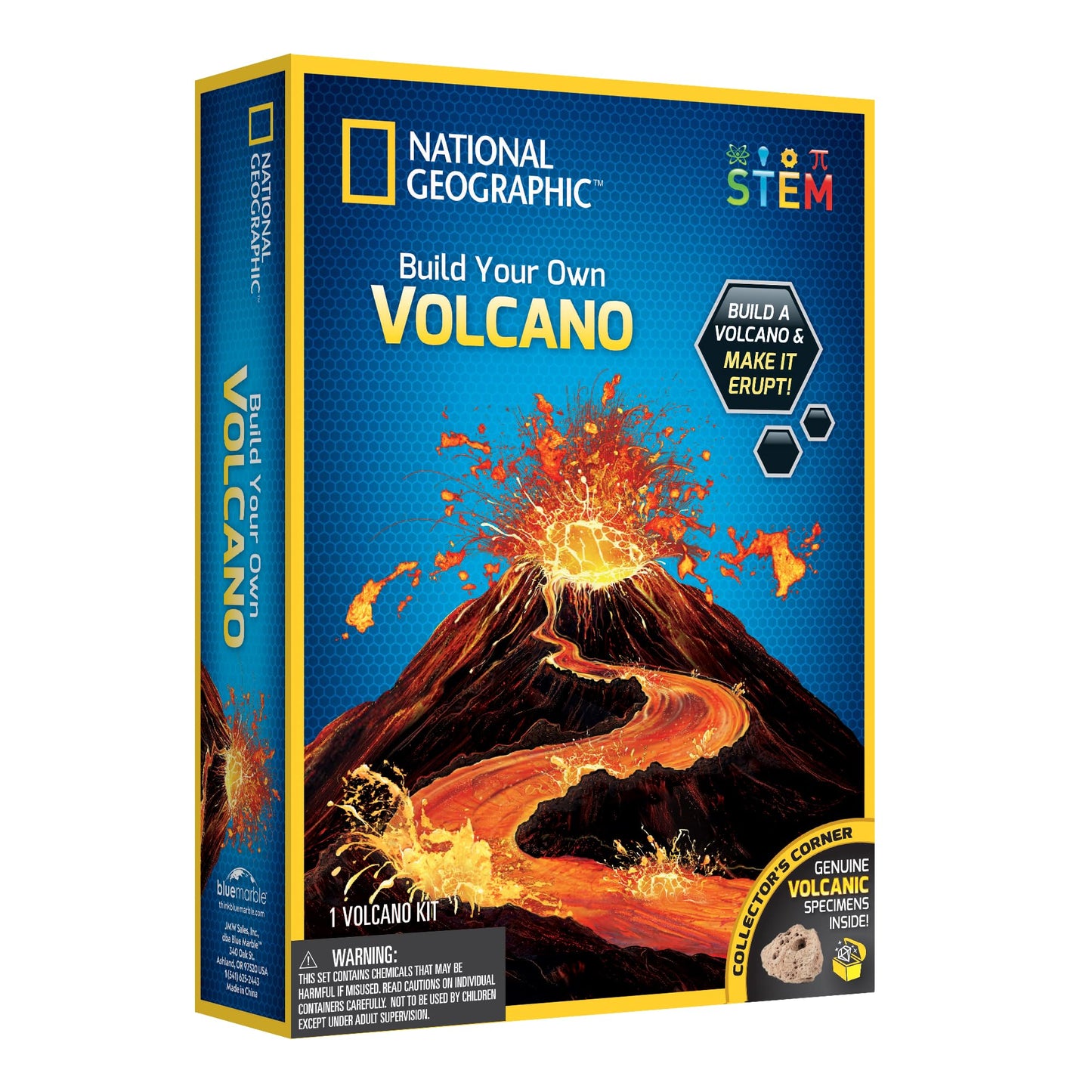 National Geographic Make Your Own Volcano Kit for Kids - Childrens Science Experiments with Authentic Volcanic Rocks | STEM Toys
