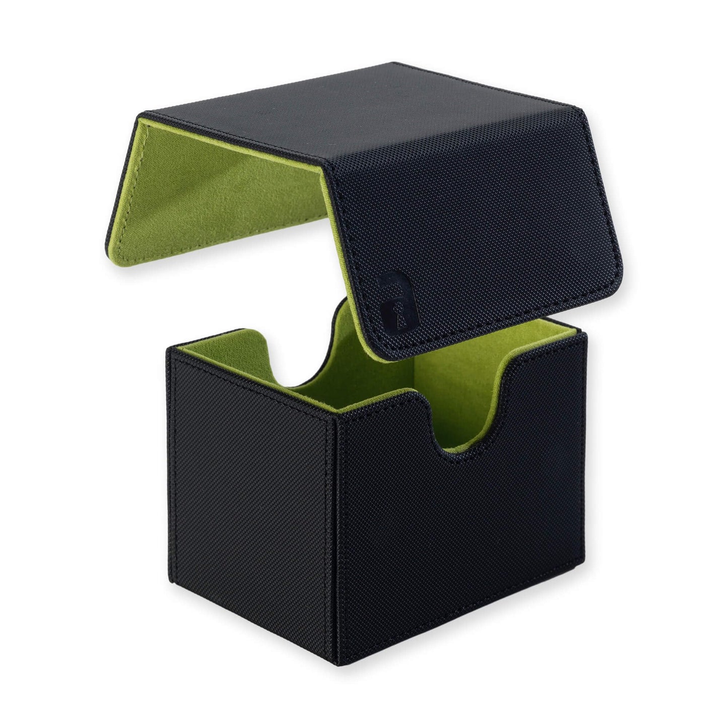 Vault X Exo-Tec Modular Sideloading Deck Box Module For 100+ Tcg Cards. Detachable Magnetic Lid. Fits Commander & Standard Trading Cards. (Black/Electric Green)