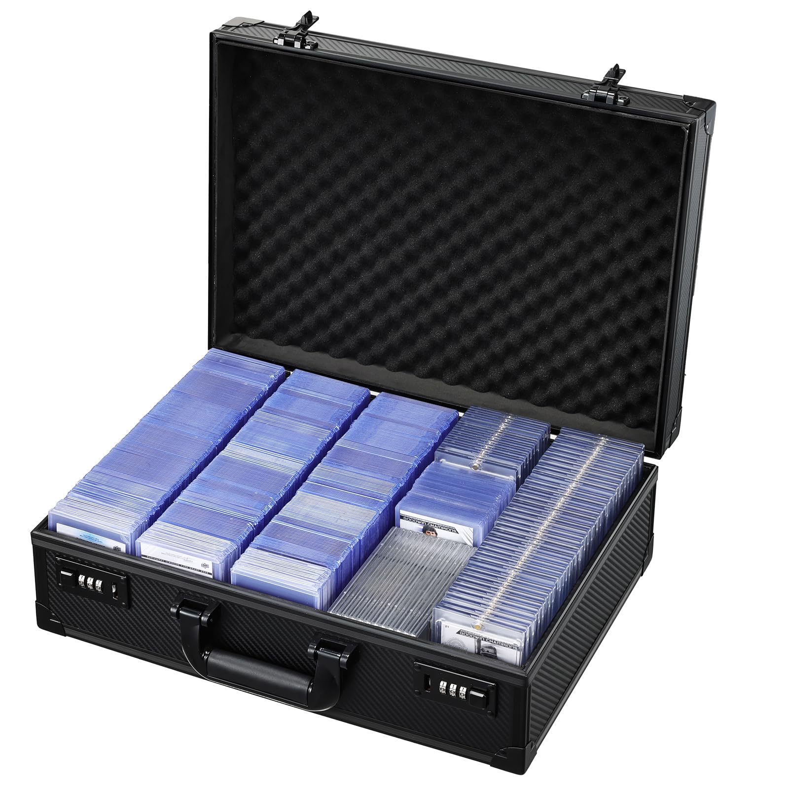 Card Storage Box for 3 x 4 35pt Toploaders  Sports Cards Case with Lock  Trading Card Storage Box Holds 750 Top Loaders or 190 Magnetic Holders  Card Collection Box for Collectors  X-Large