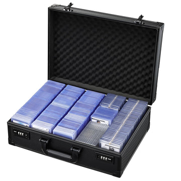Card Storage Box for 3 x 4 35pt Toploaders  Sports Cards Case with Lock  Trading Card Storage Box Holds 750 Top Loaders or 190 Magnetic Holders  Card Collection Box for Collectors  X-Large