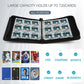 Trading Card Binder With Sleeves 9 Pocket Card Binder Premium 720 Double Sided Pocket Pu Card Collection Binder, Collectible Alb