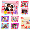 Geelin 12 Packs Wooden Valentine s Day Picture Frame Craft Kits 4x6 Inch DIY Photo Frames for Galentine s Day Party Favor Home