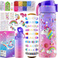 BOOH Decorate Your Own Water Bottle Kits for Girls, Unicorn Dream, BPA Free, Model WY-WB-A, Fun Arts Crafts for Ages 4-12