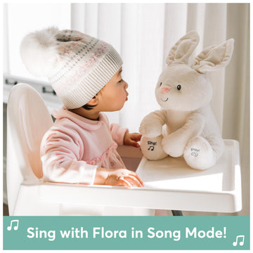 Gund Baby Flora The Bunny Animated Plush, Singing Stuffed Animal Toy For Ages 0 And Up, Cream, 12'' (Styles May Vary)