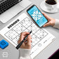 Scribbledo Dry Erase Sudoku Whiteboard for Kids & Adults - 9x12 Educational Math Game, Easy & Hard Puzzles