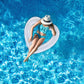 Blublu Park 2 Pcs Inflatable Heart Pool Float, 47.3 X 39.4 Inch Sweet Love Swim Rings Float Loungers Tube For Summer Water Fun B