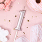 PHD CAKE 2.76 Inch Elegant Rose Gold 1 Number Birthday Candles, Rose Gold Number Candles, Cake Number Candles, Party Celebration
