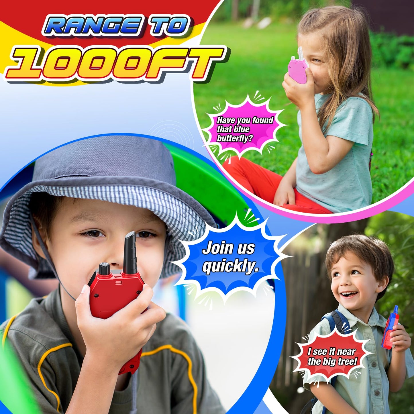 Walkie Talkies Toys For Boys Girls: 3 Pack Kids Walkie Talkies Easter Birthday Gifts For 3 4 5 6 7 8 9 10 Year Old Boys Girl Tod