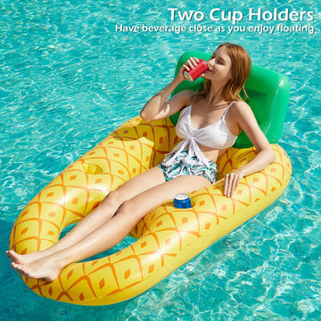 Jasonwell Inflatable Pool Float Adult - Pool Floaties Lounger Floats Raft Floating Chair Water Floaty For Swimming Pool Lake Lounge Float With Cup Holders Beach Pool Party Toys For Adults Kids Pa