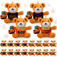 Roundfunny 20 Pcs Halloween Stuffed Animals Bears Bulk 4.5 Inch Mini Plush Bears With Halloween T-Shirt And Jack O Lantern Mini