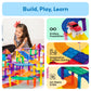 Picassotiles 128 Piece Magnetic Race Track Toy Car Tracks Set Toddlers Magnet Building Blocks Tiles Sensory Toys For Kids Includ