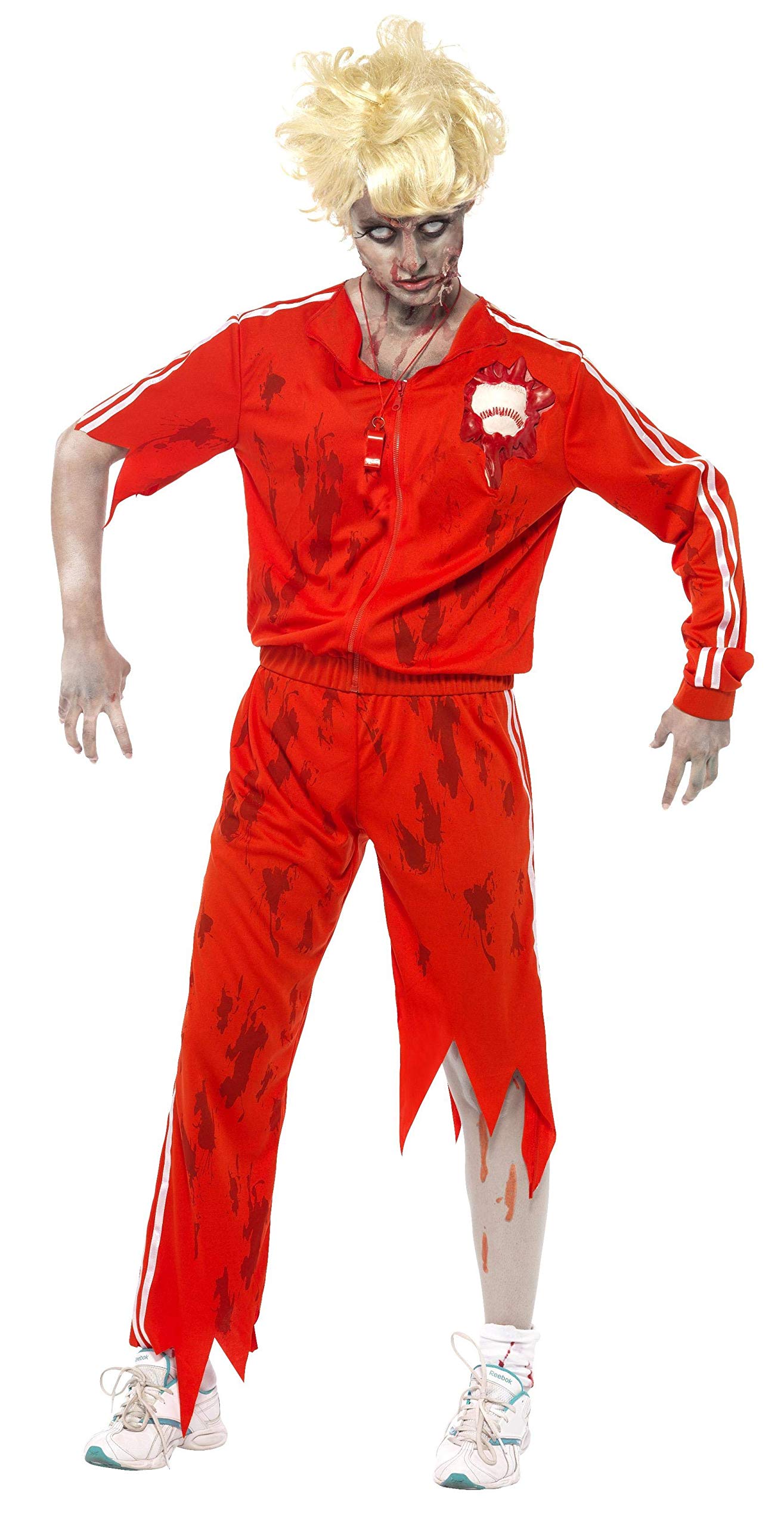 Smiffys Zombie Sports Teacher Costume, Red/White, Medium