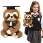 Lenwen Graduation Sloth Plush Stuffed Animal Toy For Kids Stuffed Sloth With Graduation Cap Diploma Sash For Class Of 2025 Congr