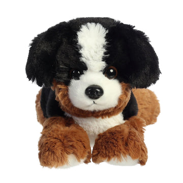Aurora Adorable Mini Flopsie Bernie Mountain Dog Stuffed Animal - Playful Ease - Timeless Companions - Black 8 Inches
