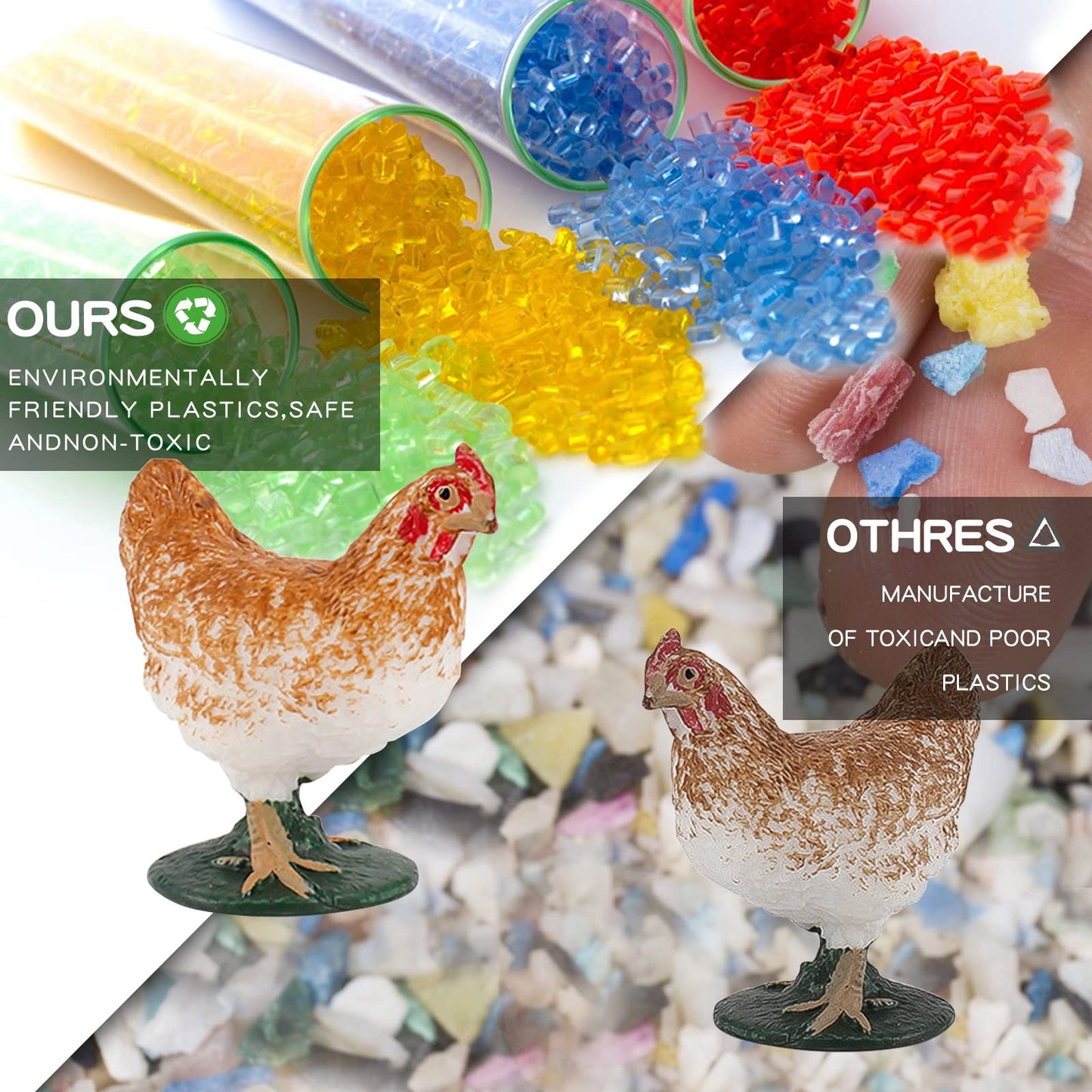 Life Cycle of Hen Figurines Toys Realistic Farm Animals Life Cycle Animals Set Preschool Animals Figures Eduactional Project Dio