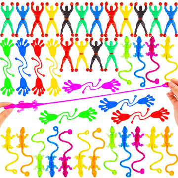 Amor Present 48Pcs Stretchy Sticky Toy, Kids Stretchy Toys Classroom Treasure Box Carnival Prizes Bulk, Sticky Hands Toys For Kids, Easter Egg Fillers