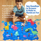 Hahaland Puzzle Racer Kids Car Track Set - 5X5 Inches Larger Size Of Each Piece Toys For Ages 2-4 For Kids 3 Year Old Boy Toys For 3-5 Easter Gifts