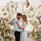 Biapian 40 Inch Bride Letter Balloons, Big Cream Bride Foil Balloons, 5 Pcs Giant Foil Large Aluminum Balloon Helium For Wedding