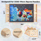 Mernunux 1500 Piece Rotating Puzzle Board With 4 Drawers, 27''X36'' Wooden Jigsaw Puzzle Table With Cover, Portable Puzzle Board