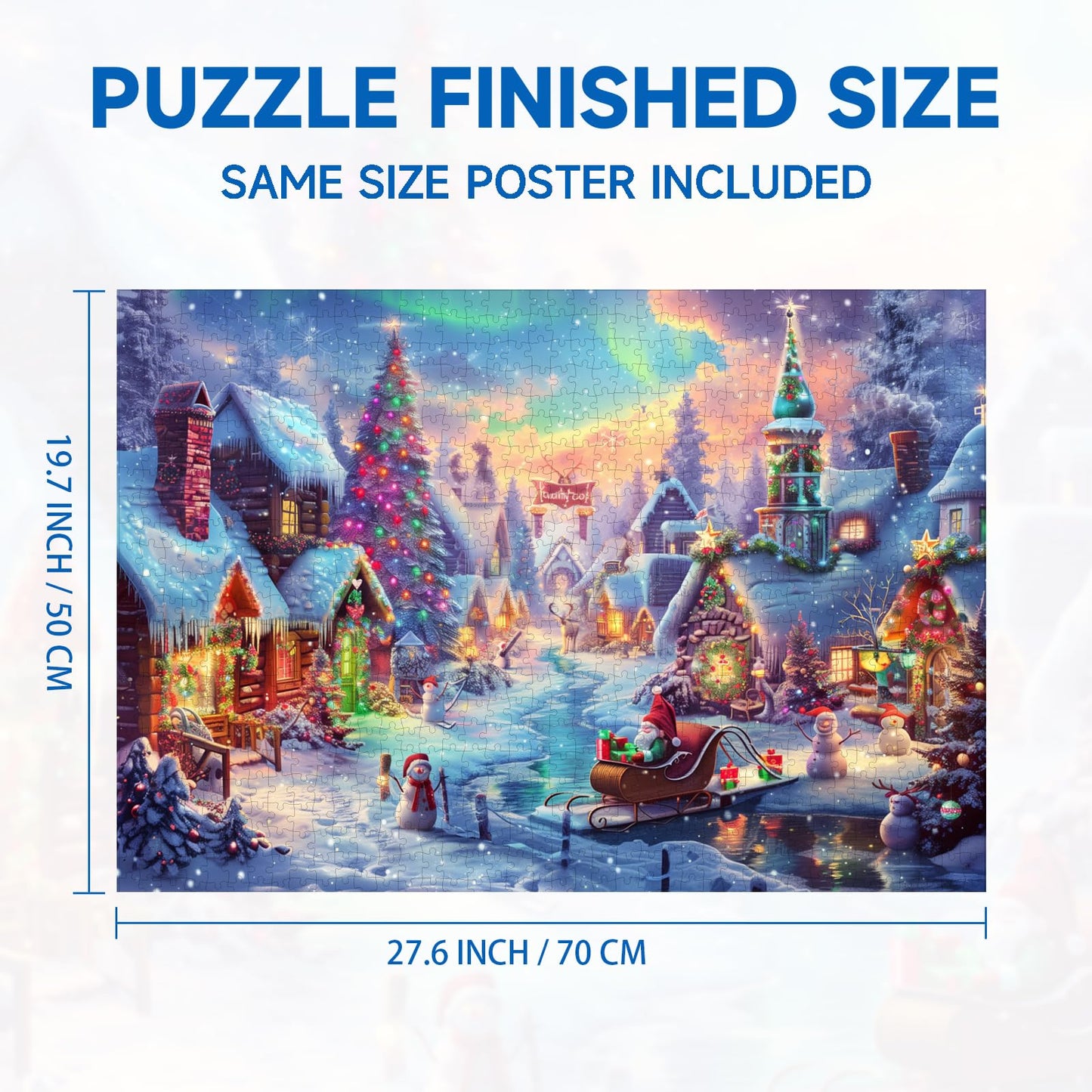 Jigsaw Puzzles 1000 Pieces Christmas Puzzle For Adults Families Pieces Fit Together Perfectly