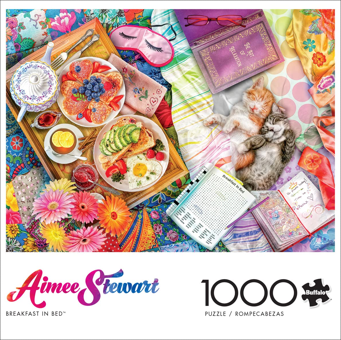 Buffalo Games 1000 Piece Jigsaw Puzzle - Aimee Stewart Breakfast in Bed - Large Multicolor Paper Model 12737