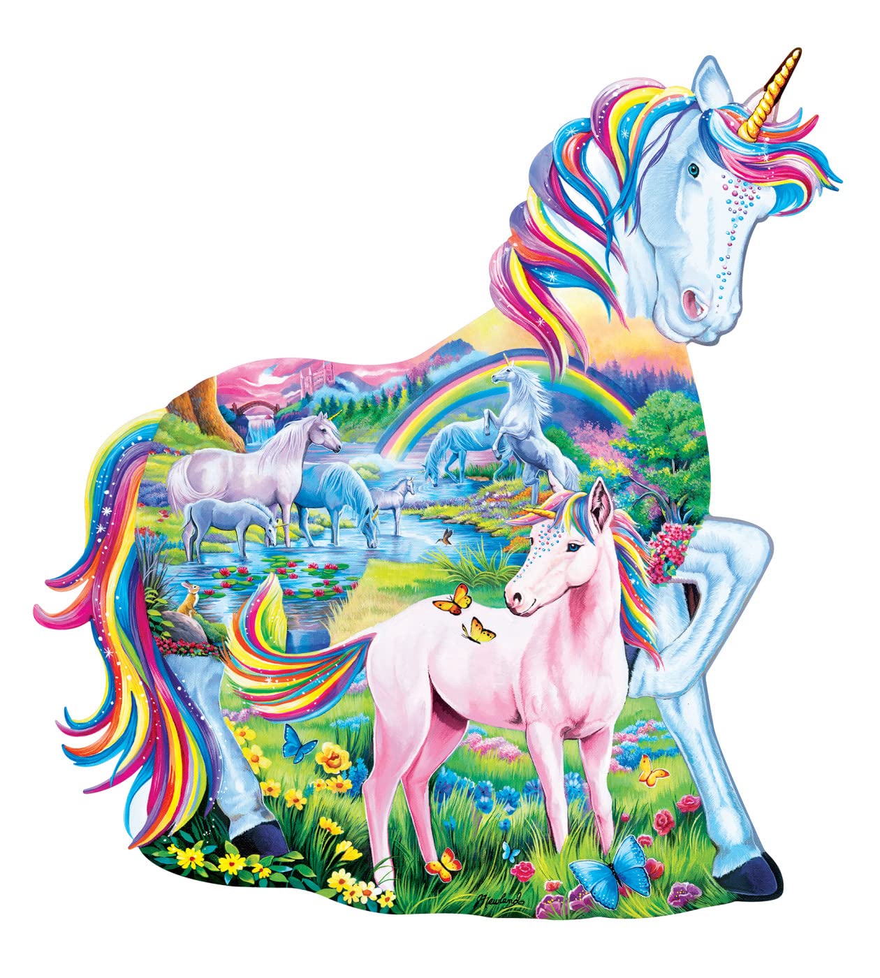 Unicorn Family 100 Pc Shaped