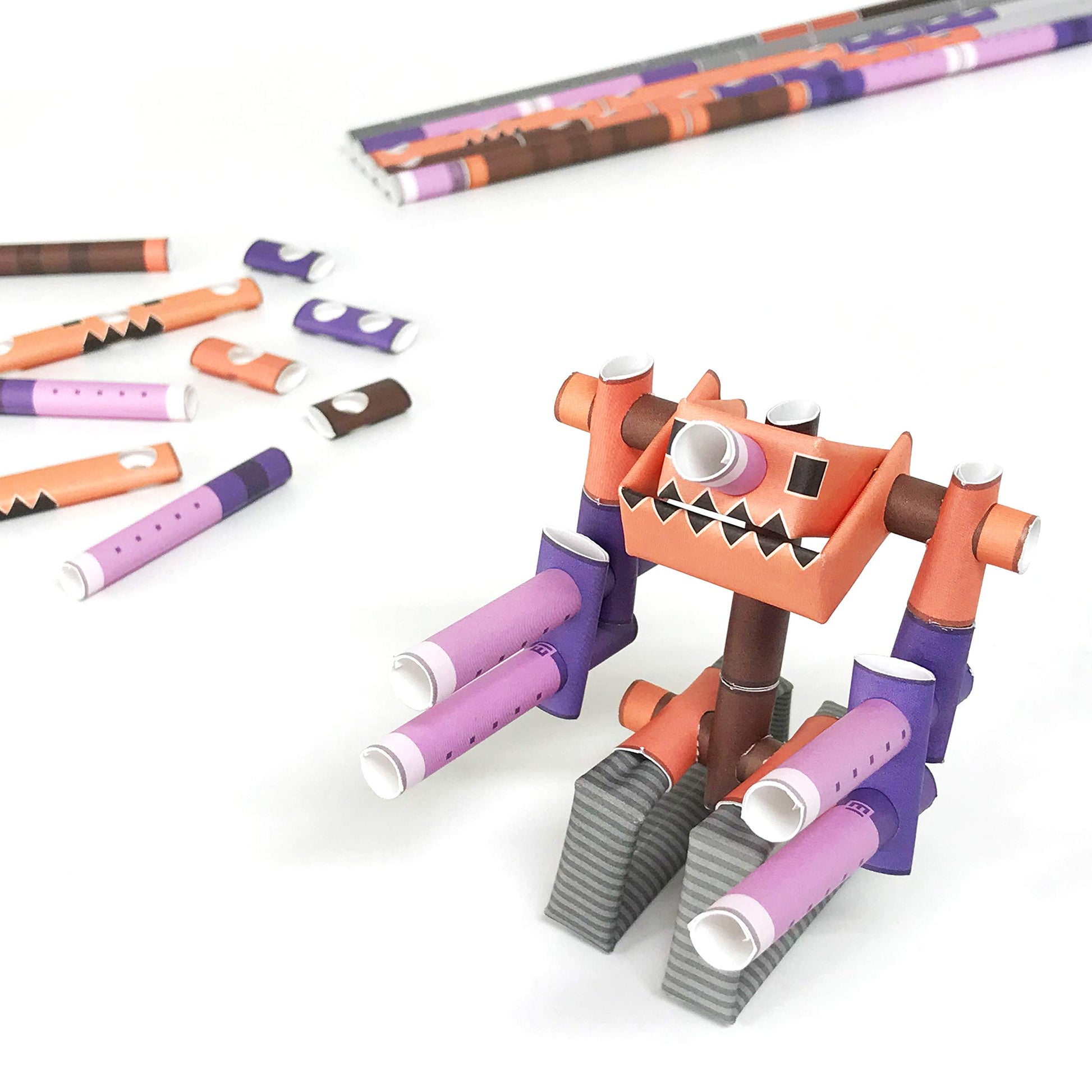 PIPEROID Cannon Bull - Japanese 3D Paper Puzzle DIY Robot kit for Kids and Origami Kit for Adults