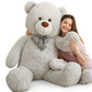 Maogolan Giant Teddy Bear Plush, Life Size Large Teddy Bear Stuffed Animal 5 Feet,Soft And Fluffy Big Teddy Bear Gift For Baby Shower,Christmas,Valentines Day,Gray, Grey