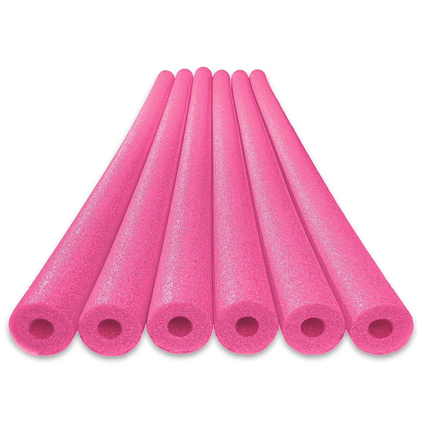 Oodles Of Noodles Deluxe Foam Pool Swim Noodles - 6 Pack Pink