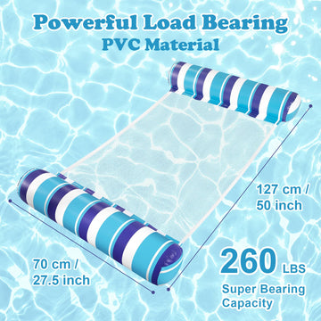 Pool Floats - 2 Pack Inflatable Pool Floats Rafts, Pool Floats Adult Size, 4-In-1 Floats For Swimming Pool, Thick Pvc Pool Float