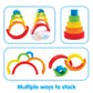 Kidoozie Musical Stack & Learn Rainbow - Stacking Activity Toy for Infants and Toddlers 6-24M - Motion Activated Lights and Soun