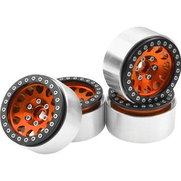 4Pack Vgoohobby Alloy 1.9'' RC Beadlock Wheels Rims 12-Spoke Thickness 30mm Compatible with Axial SCX10 D90 Traxxas TRX4 RedCat 