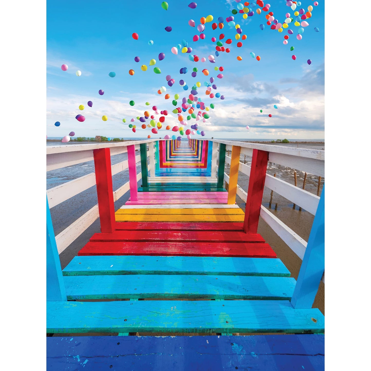 Roseart - Kodak Supreme Premium - Rainbow Bridge With Balloons - 550 Piece Jigsaw Puzzle For Adults