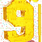 Sratte Number Piñata Birthday Piñata Decorations Gold Foil Piñata With Stick Blindfold Confetti For Boy Girl Birthday Party Decorations Anniversary Celebrations Fiesta Supplies(Number 9)