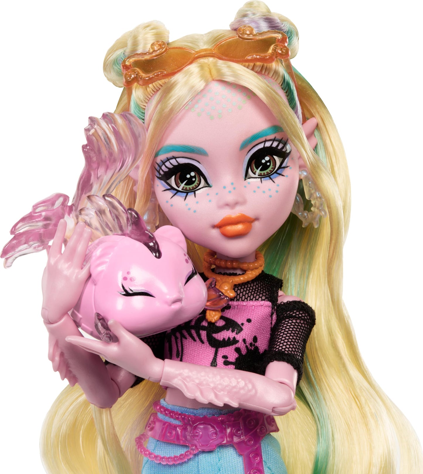 Monster High Lagoona Blue Doll with Pet Fish Neptuna, Accessories, Multicolor, Model HXH75