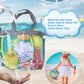 Beach Toys For Toddlers 1-3, Beach Toy Sand Toy For Kids Ages 4-8, 2 Collapsible Sand Bucket And Shovels, Mesh Bag, Sand Castle