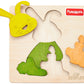Funskool EkoplayHappy Rabbit,Wooden,1 Layer 4 Pieces Pieces,Puzzle,For 3 Year Old Kids And Above,Toy