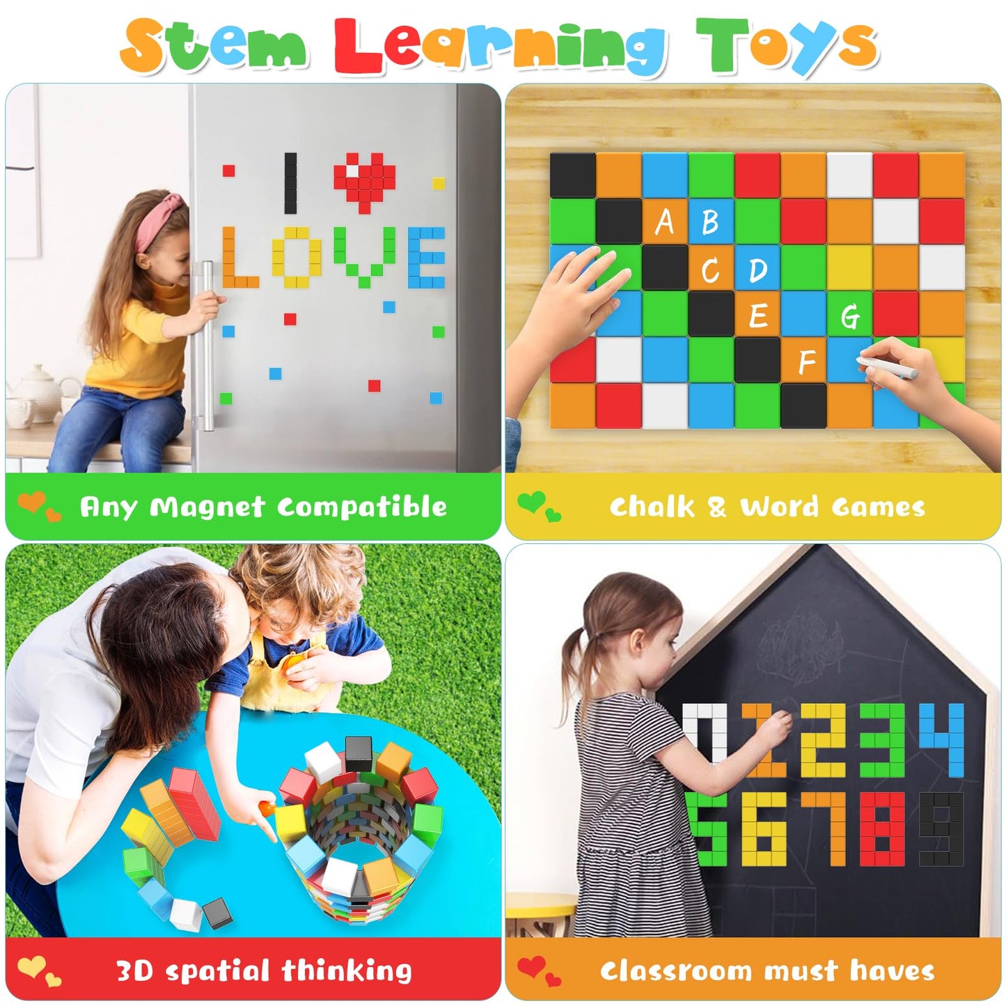 SYSKENI Magnetic Blocks, Gifts for 3 4 5 6 Year Old, Magnet Building Blocks for Toddlers, Girls & Boys, Montessori - Autism - Se
