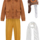 Gz-Laopaitou Pilot Costume Kids Aviator Jacket Pants Flight Costume With Hat Scarf Halloween Costume