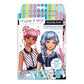 Make It Real Fashion Design Sketchbook for Girls - Pastel Pop Kit with 105 Stickers, Stencils, Design Guide - Pastel & Rainbow-T