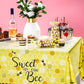 Tatuo Bee Plastic Tablecloths Sweet as Can Bee Decorative Table Cover Honey Baby Shower Party Tablecloth Set for Birthday Party